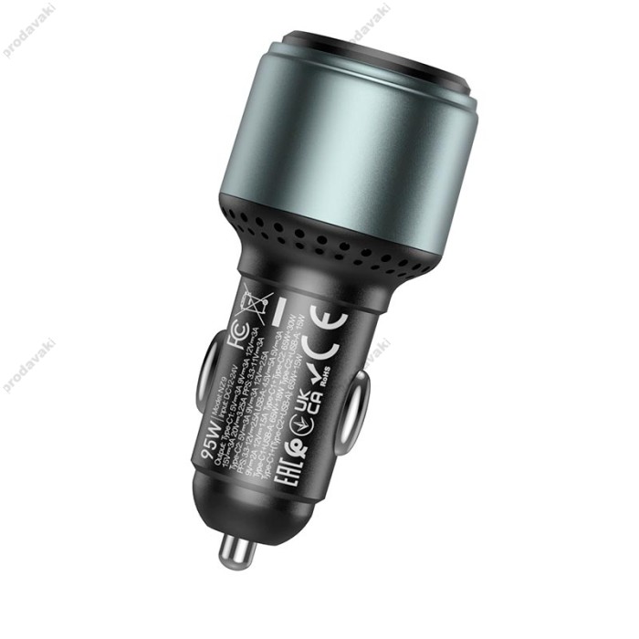 Автомобільний зарядний пристрій HOCO NZ9 Galloper 3-port 5A 95W Black