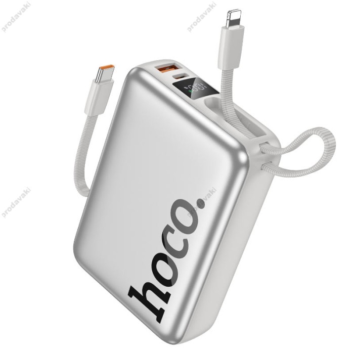 Повербанк портативний акумулятор Power Bank Hoco Q39 Eminente 22.5W 20000 mAh Silver