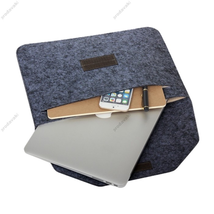Чохол - конверт з повсті xVibe для MacBook та ноутбук до 12" Dark grey