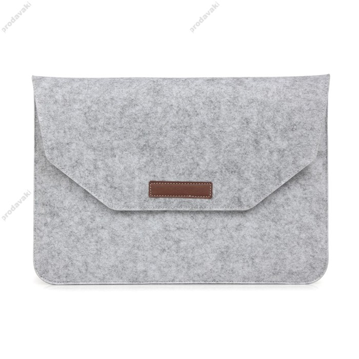 Чохол - конверт з повсті xVibe для MacBook ноутбука планшета 15"-16.2" Light Grey