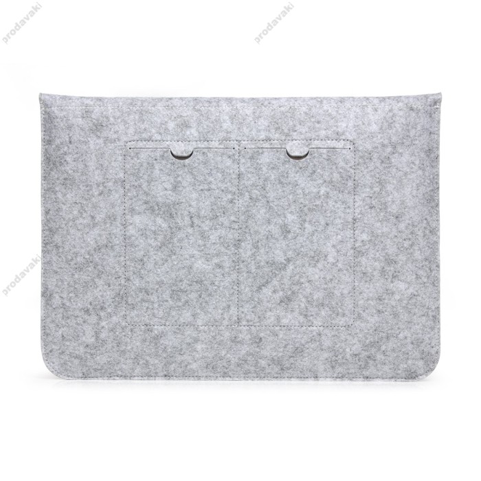 Чохол - конверт з повсті xVibe для MacBook ноутбука планшета 15"-16.2" Light Grey