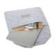 Чохол - конверт з повсті xVibe для MacBook ноутбука планшета 15"-16.2" Light Grey