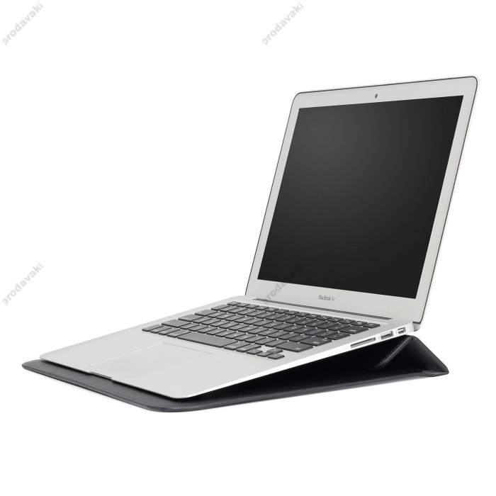 Чохол - конверт - підставка xVibe Leather PU для MacBook ноутбука планшета 13"-14.2" Black