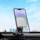 Автомобільний тримач із бездротовою зарядкою Hoco HW18 Crystal magnetic center console Grey