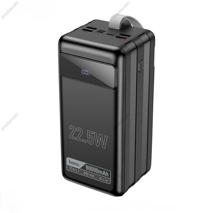 Повербанк портативний акумулятор Power bank Hoco J86B Powermaster 22.5W 60000mAh Black