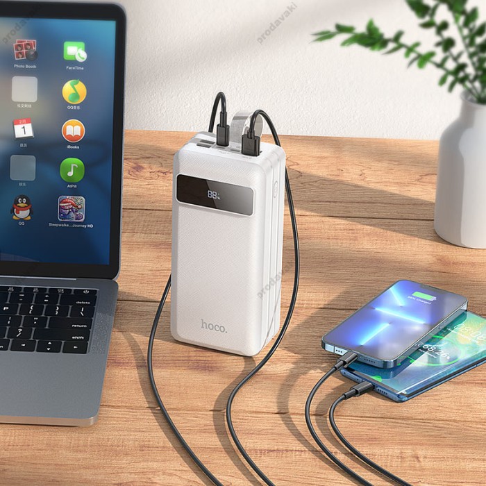 Повербанк портативний акумулятор Power Bank Hoco J86B Powermaster 22.5W 60000mAh White