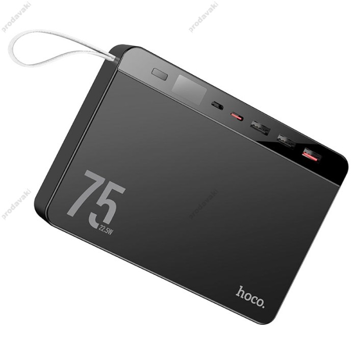 Повербанк портативний акумулятор Power bank Hoco J94 Overlord 22.5W 75000mAh Black