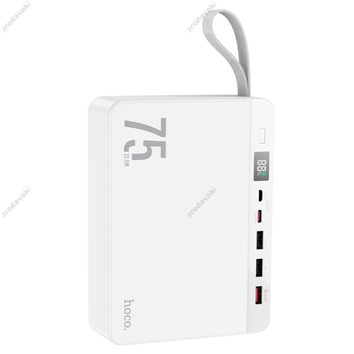 Повербанк портативний акумулятор Power bank Hoco J94 Overlord 22.5W 75000mAh White