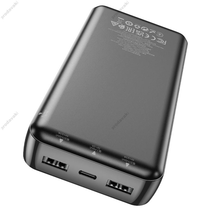 Повербанк портативний акумулятор Power bank Hoco J100A High-ranking 20000 mAh Black
