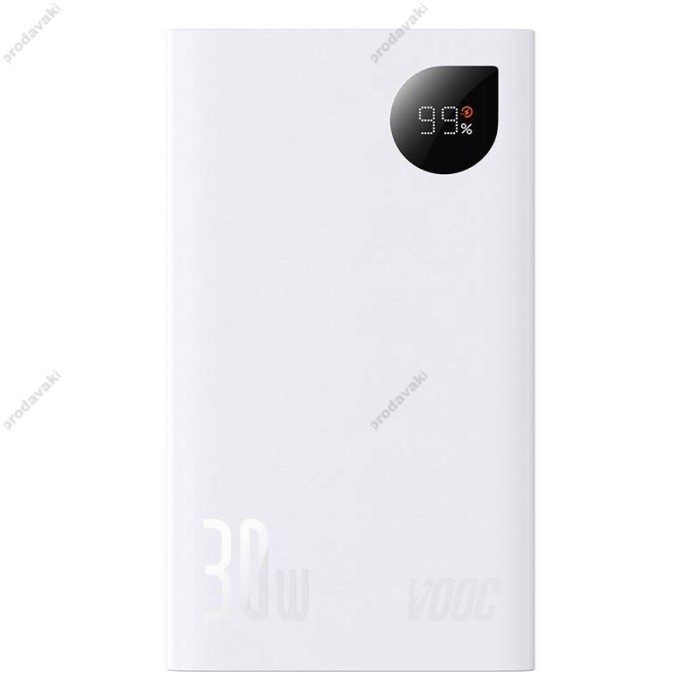 Повербанк портативний акумулятор Power bank Baseus Adaman2 VOOC Overseas Edition 30W 20000 mAh White PPAD050002