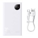Повербанк портативний акумулятор Power bank Baseus Adaman2 VOOC Overseas Edition 30W 20000 mAh White PPAD050002