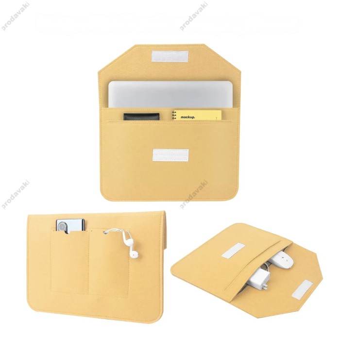 Чохол - конверт із повсті ZAMAX для MacBook ноутбука планшета 13"-14.2" Beige