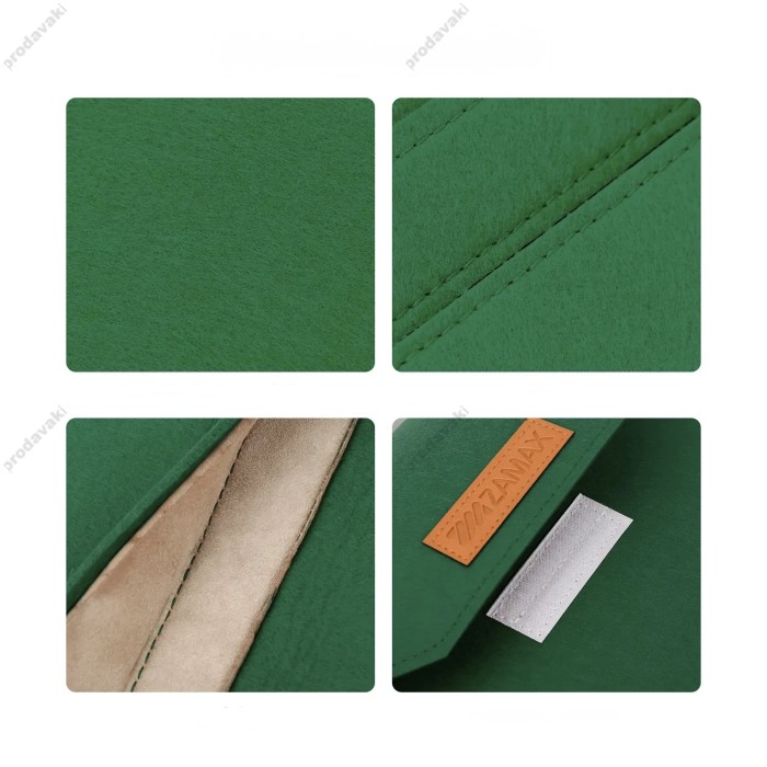 Чохол - конверт із повсті ZAMAX для MacBook ноутбука планшета 13"-14.2" Forest Green