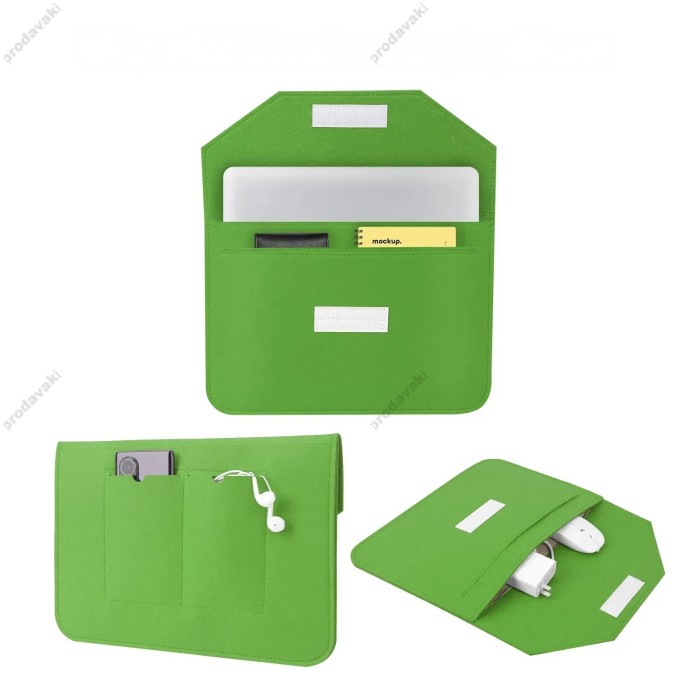 Чохол - конверт із повсті ZAMAX для MacBook ноутбука планшета 13"-14.2" Green