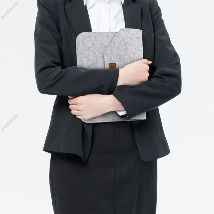 Чохол - конверт із повсті ZAMAX для MacBook ноутбука планшета 15"-16.2" Light Grey