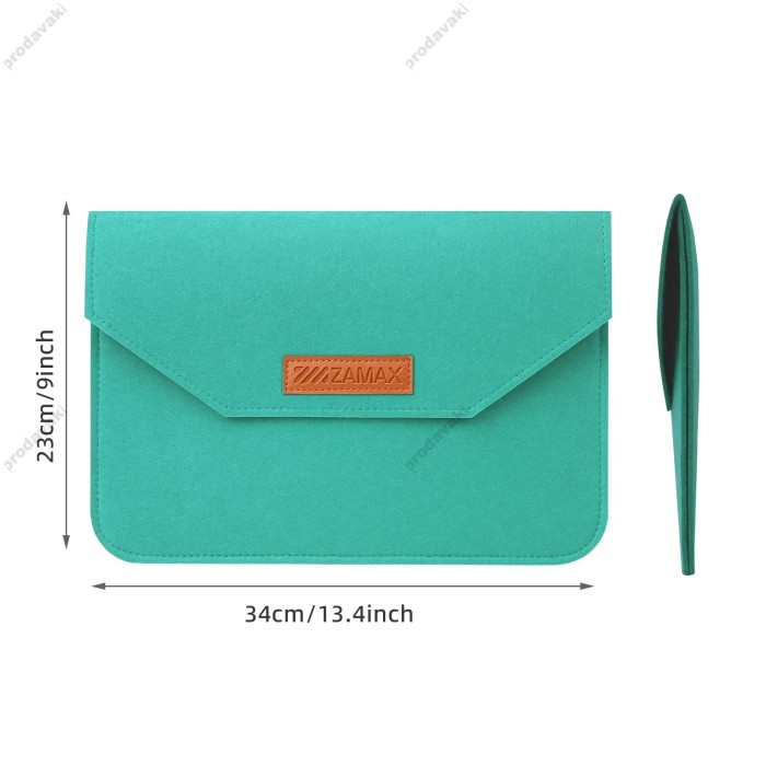 Чохол - конверт із повсті ZAMAX для MacBook ноутбука планшета 13"-14.2" Marine green