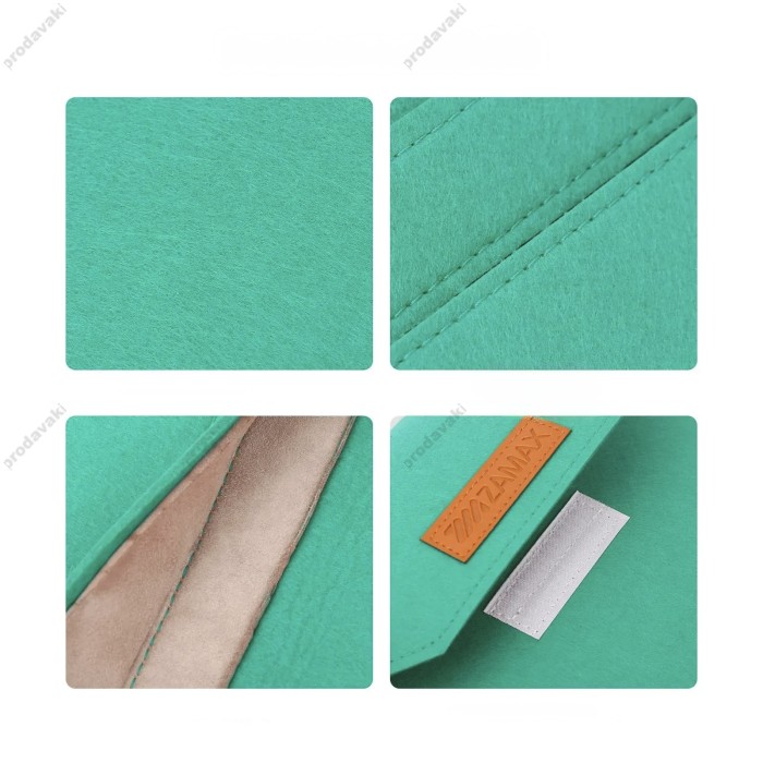 Чохол - конверт із повсті ZAMAX для MacBook ноутбука планшета 13"-14.2" Marine green