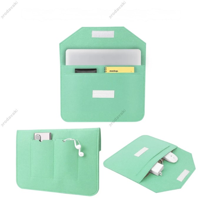 Чохол - конверт із повсті ZAMAX для MacBook ноутбука планшета 13"-14.2" Mint