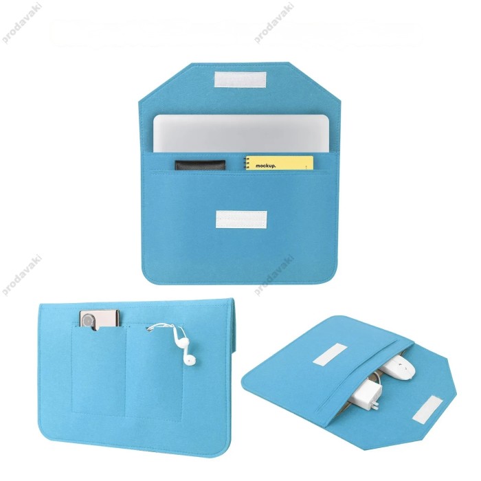 Чохол - конверт із повсті ZAMAX для MacBook ноутбука планшета 13"-14.2" Sky Blue