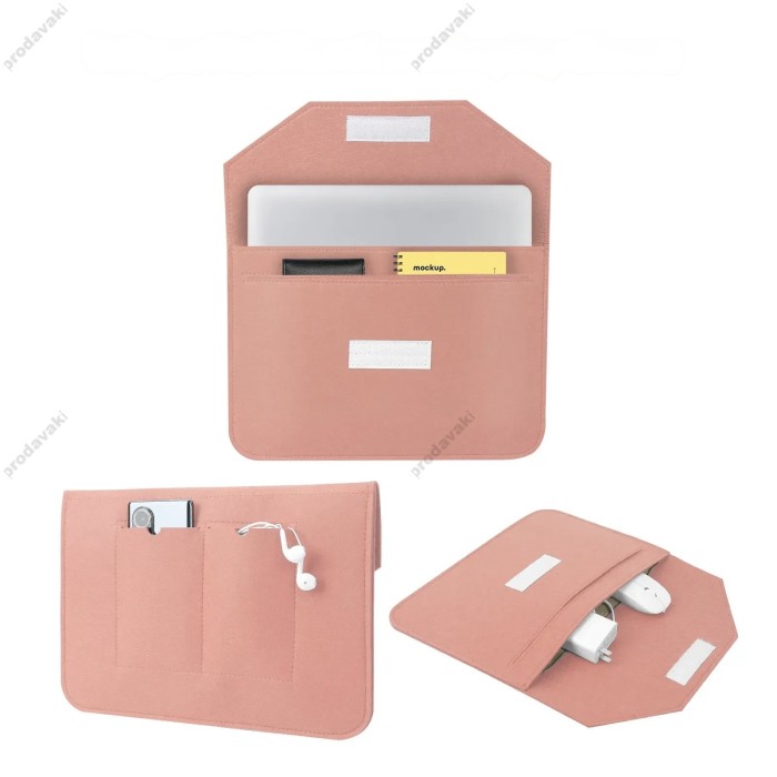 Чохол - конверт із повсті ZAMAX для MacBook ноутбука планшета 13"-14.2" Peach
