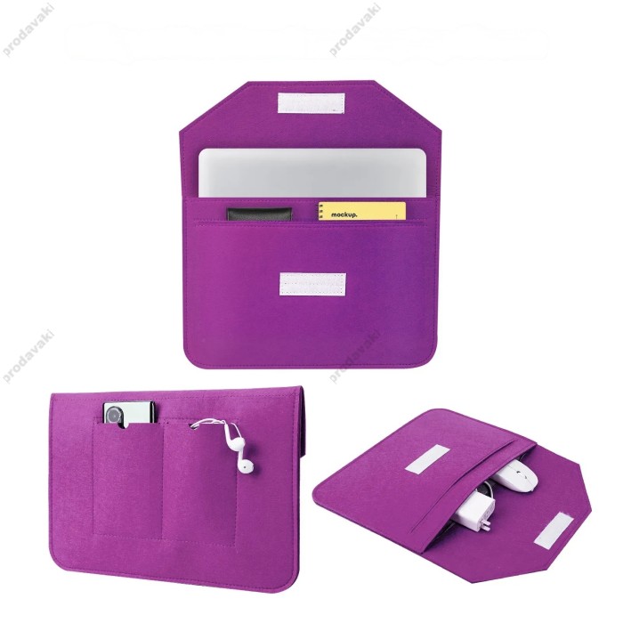 Чохол - конверт із повсті ZAMAX для MacBook ноутбука планшета 13"-14.2" Purple