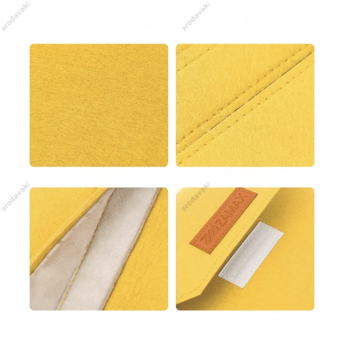 Чохол - конверт із повсті ZAMAX для MacBook ноутбука планшета 13"-14.2" Yellow