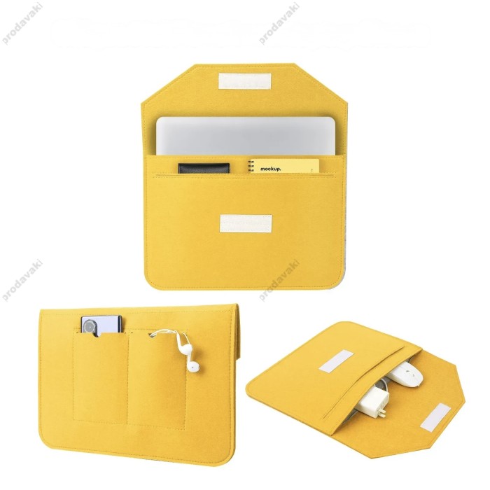 Чохол - конверт із повсті ZAMAX для MacBook ноутбука планшета 13"-14.2" Yellow