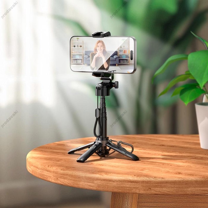 Монопод-трипод HOCO K27 Magic portable mini live broadcast stand 0.39 Black