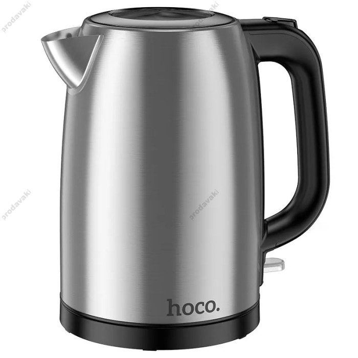 Електрочайник Hoco HE12 stainless steel electric kettle 1.7L 1850-2200W Grey