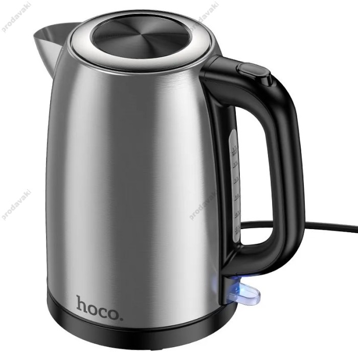 Електрочайник Hoco HE12 stainless steel electric kettle 1.7L 1850-2200W Grey