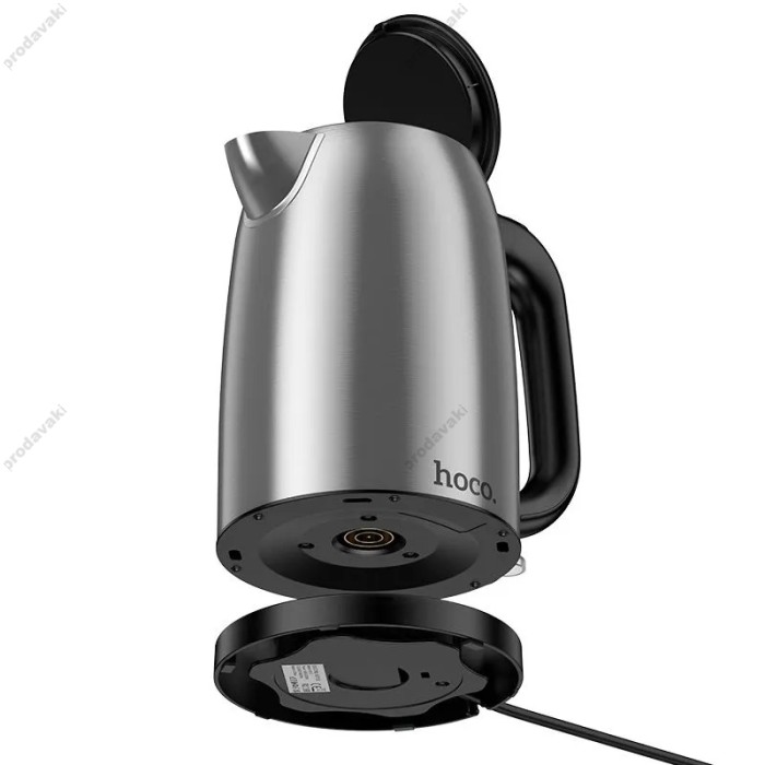 Електрочайник Hoco HE12 stainless steel electric kettle 1.7L 1850-2200W Grey