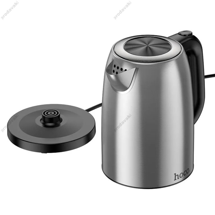 Електрочайник Hoco HE12 stainless steel electric kettle 1.7L 1850-2200W Grey