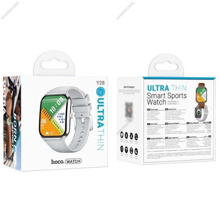 Смарт-годинник Smart HOCO Y28 AMOLED Smart sports watch (call version) Silver