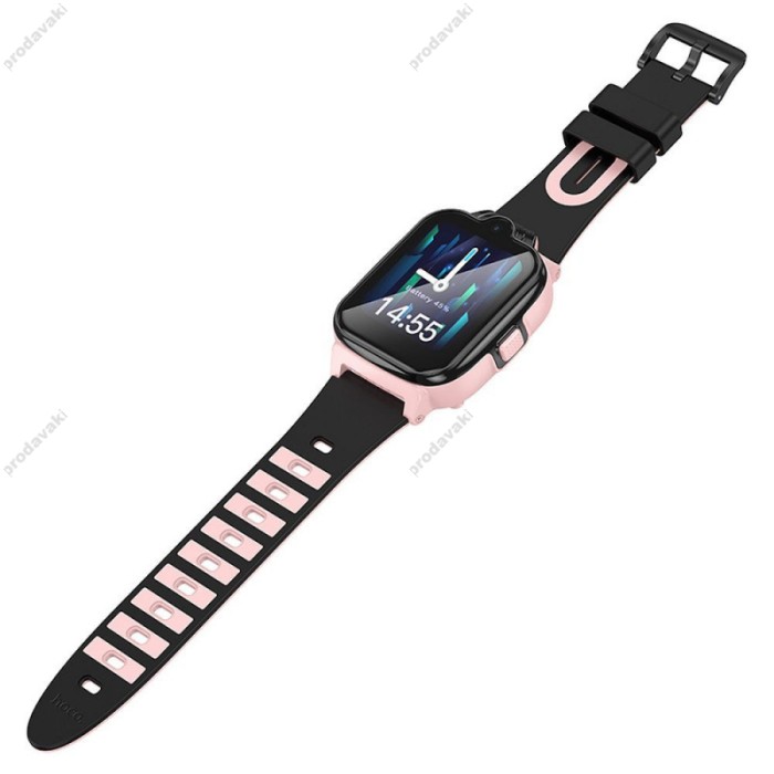 Дитячий смарт-годинник HOCO Y104 4G children phone-watch GPS/WiFi Pink