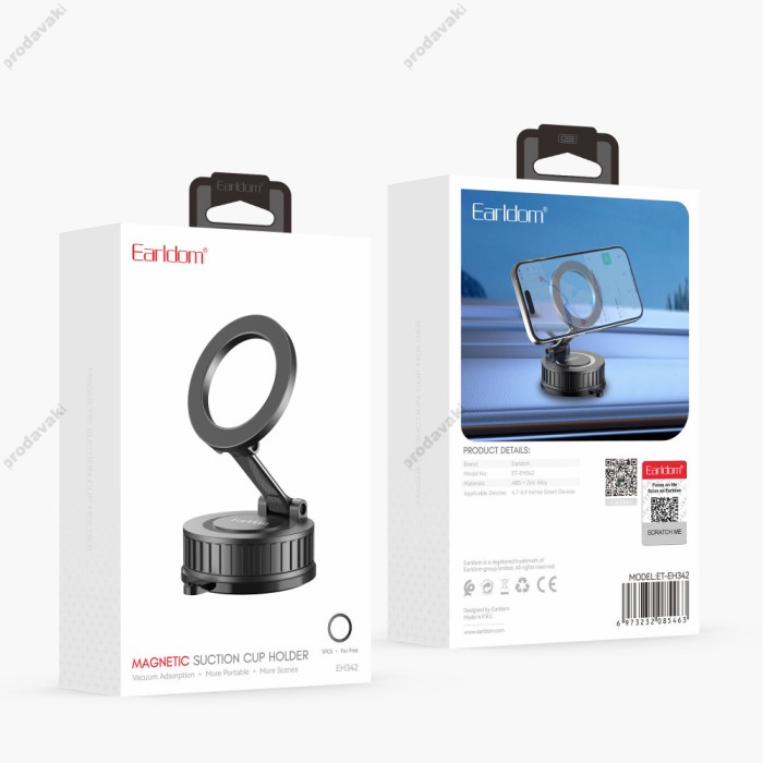 Автомобільний тримач Earldom ET-EH342 Smartphone Car Holder Black