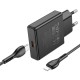 Мережевий зарядний пристрій HOCO N37 Delgado port charger Lightning cable 20W Black
