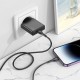 Мережевий зарядний пристрій HOCO N37 Delgado port charger Lightning cable 20W Black
