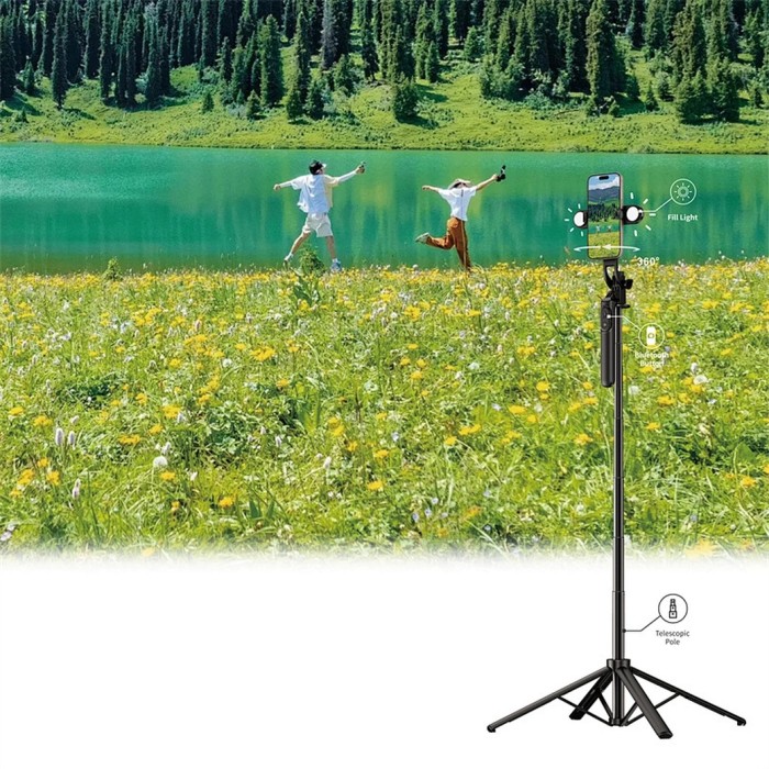 Монопод-трипод WiWU Wi-SE012 Live Broadcast Tripod Selfie Stick 1.8m Black