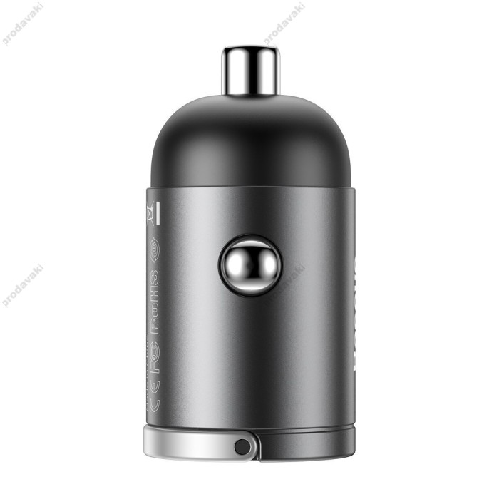 Автомобільний зарядний пристрій Baseus Tiny Star Mini Quick Charge Car 30W Grey VCHX-A0G
