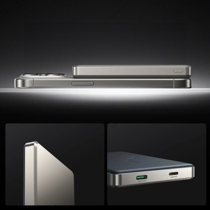 Повербанк портативний акумулятор Power bank Joyroom JR-PBM08 Pro MagSafe магнітний 10000 mAh Titanium