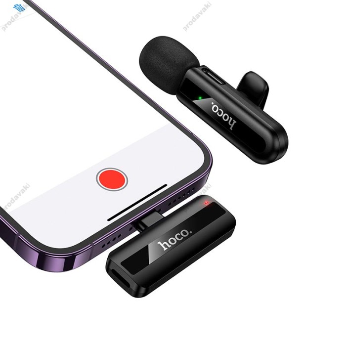 Бездротовий мікрофон Hoco L20 iPhone Lightning Fair wireless microphone Black