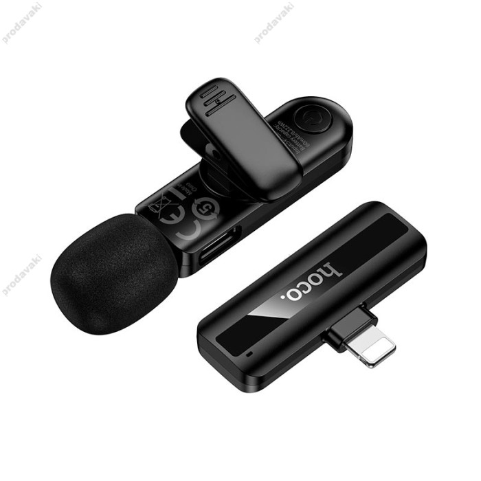 Бездротовий мікрофон Hoco L20 iPhone Lightning Fair wireless microphone Black