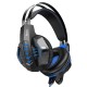 Дротові навушники HOCO W102 gaming Cool tour headphones LED Black-blue