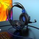 Дротові навушники HOCO W102 gaming Cool tour headphones LED Black-blue