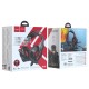 Дротові навушники HOCO W102 gaming Cool tour headphones LED Black-red