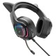 Дротові навушники HOCO W107 Cute cat luminous cat ear gaming headphones Phantom