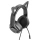 Дротові навушники HOCO W107 Cute cat luminous cat ear gaming headphones Phantom