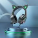 Дротові навушники HOCO W107 Cute cat luminous cat ear gaming headphones Elf
