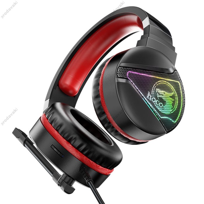 Дротові навушники HOCO W104 Drift Gaming Black-red