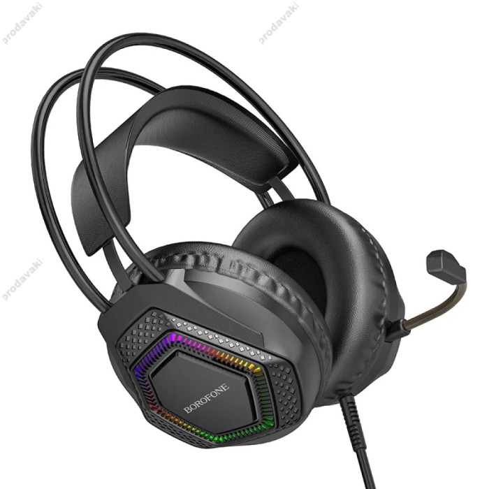 Дротові навушники BOROFONE BO105 Thunder gaming headphones with mic Black